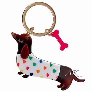 Dachshund Hearts Keychain 🐾 Doxie Wiener